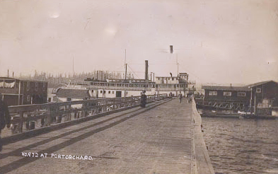 Steam Ship Docking at Central Wharf